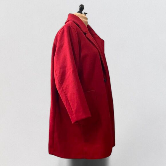 OLD NAVY Oversized Soft-Brushed Overcoat in Rubia Red for Women, Size 4X - Picture 5 of 10